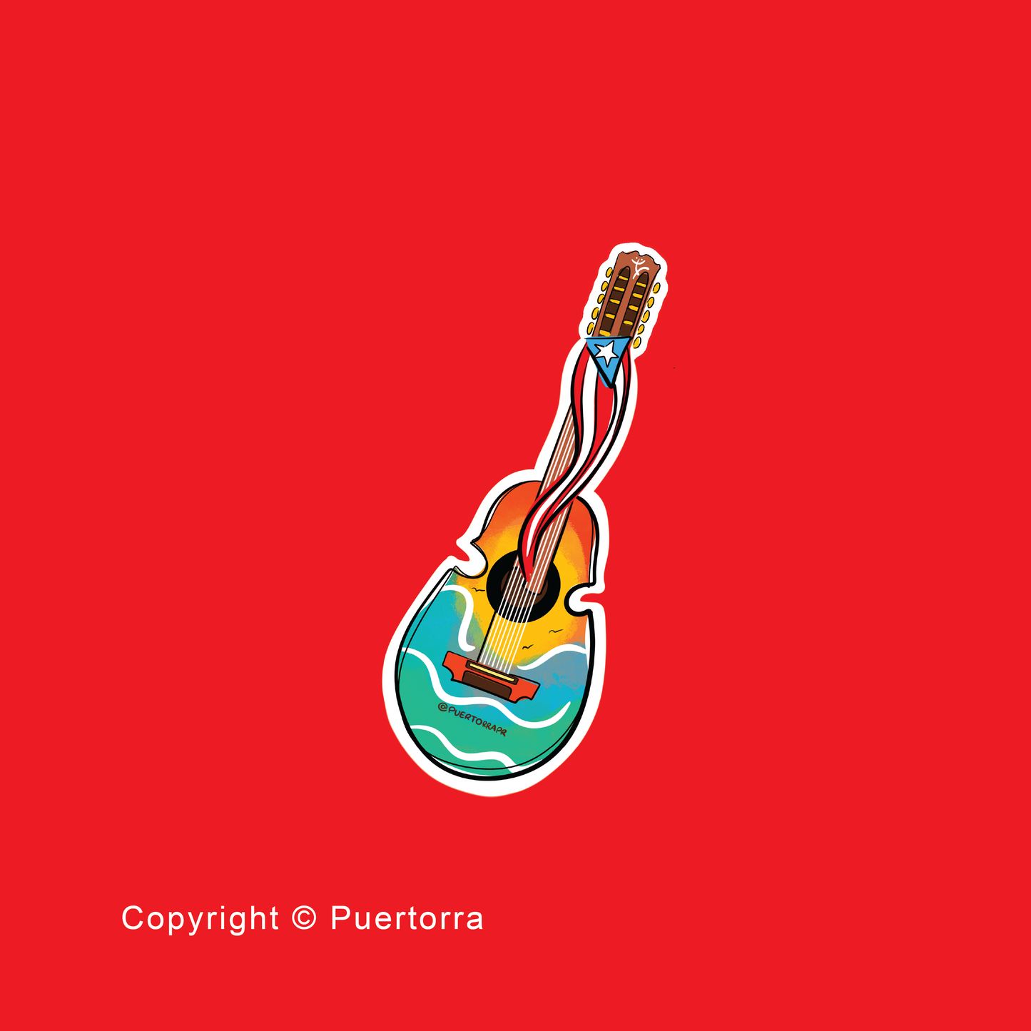 Cuatro Puertorriqueño (Premium Sticker)