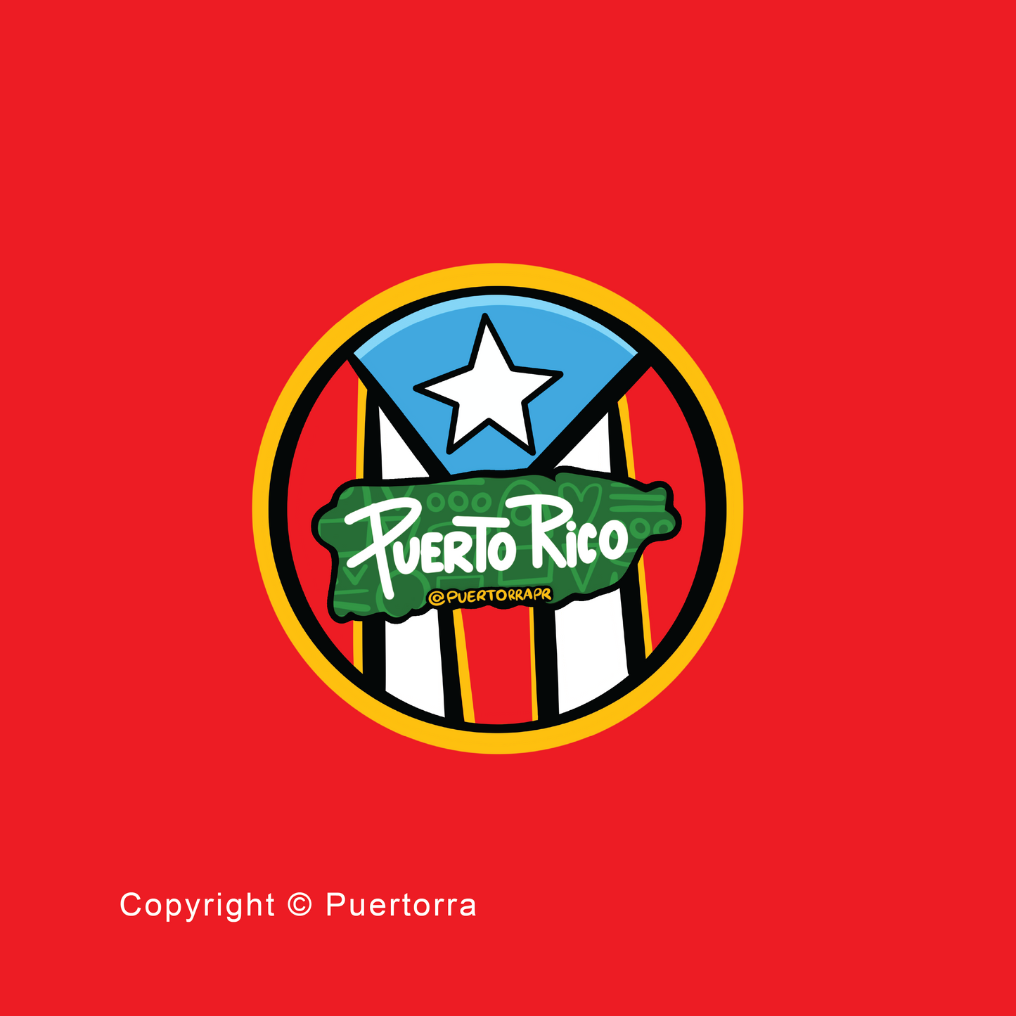 Bandera y Mapa (Premium Sticker)